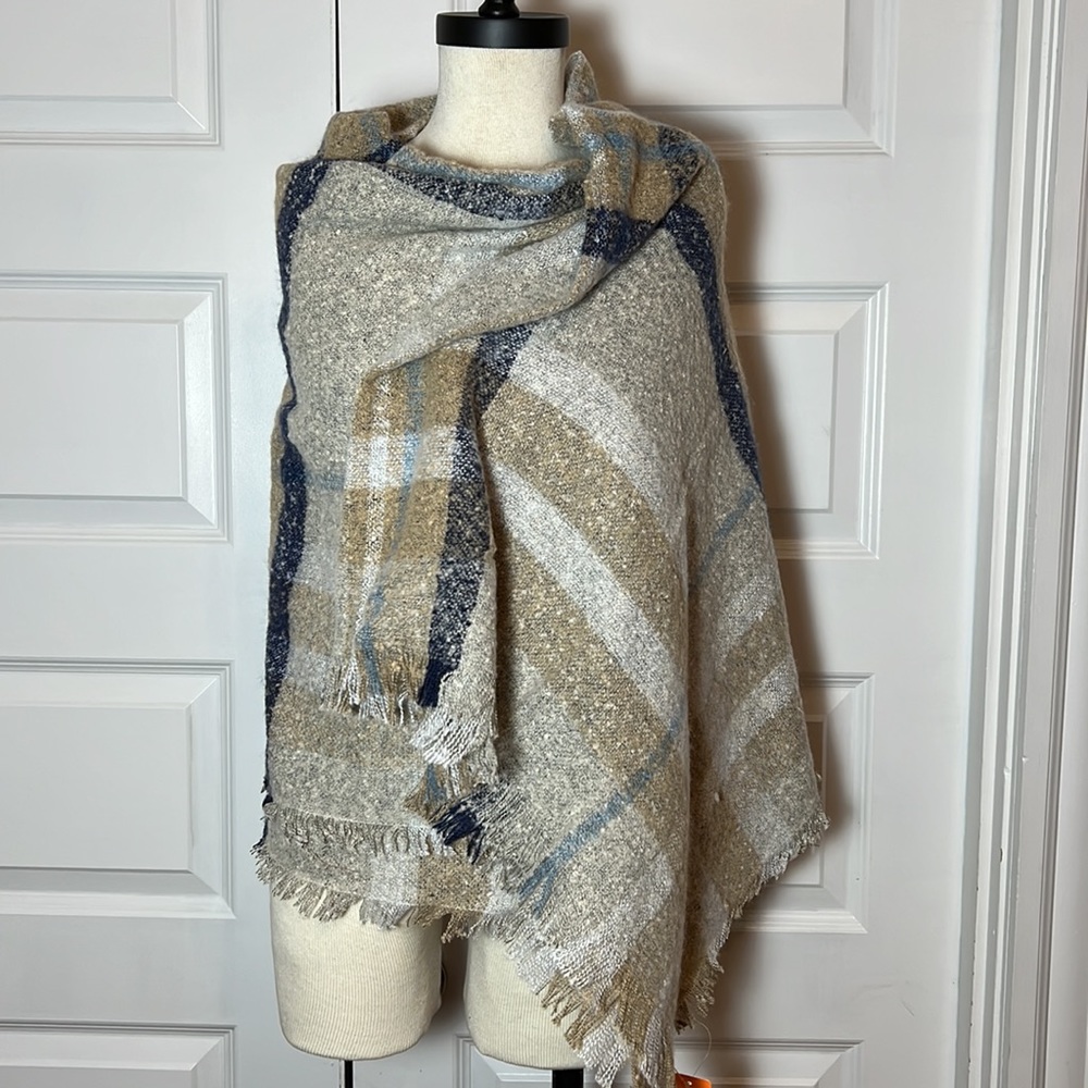 Soft Fringed Wrap or Scarf